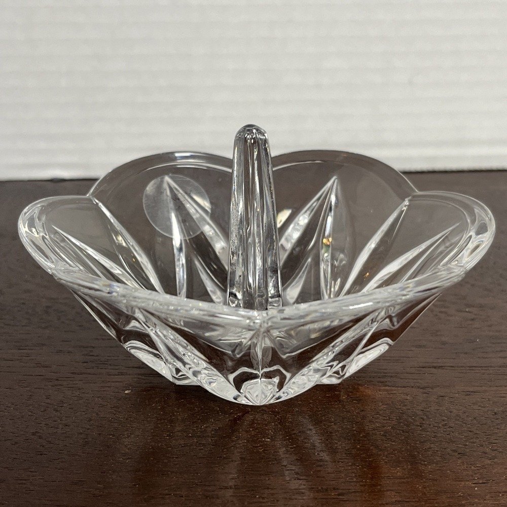 Lenox Lead Crystal Ring Holder Jewelry Glass Petal Trinket Dish Original Sticker